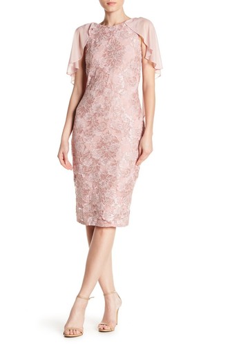 chinese dress ladies Long Popover Dress With Beaded Shoulder Detail and Asymmetric Overlay –  S.L. Fashions main image 1